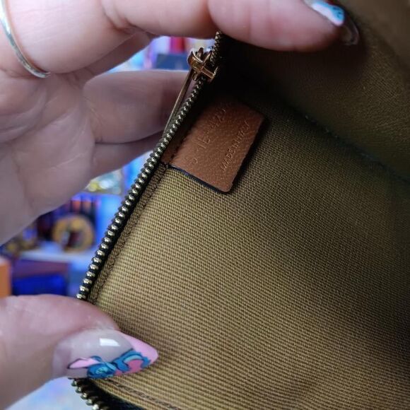 Celine Zip TRIOMPHE Canvas Wallet W/ Lamb Skin Leather Brown Card Holders Set - Picture 6 of 13